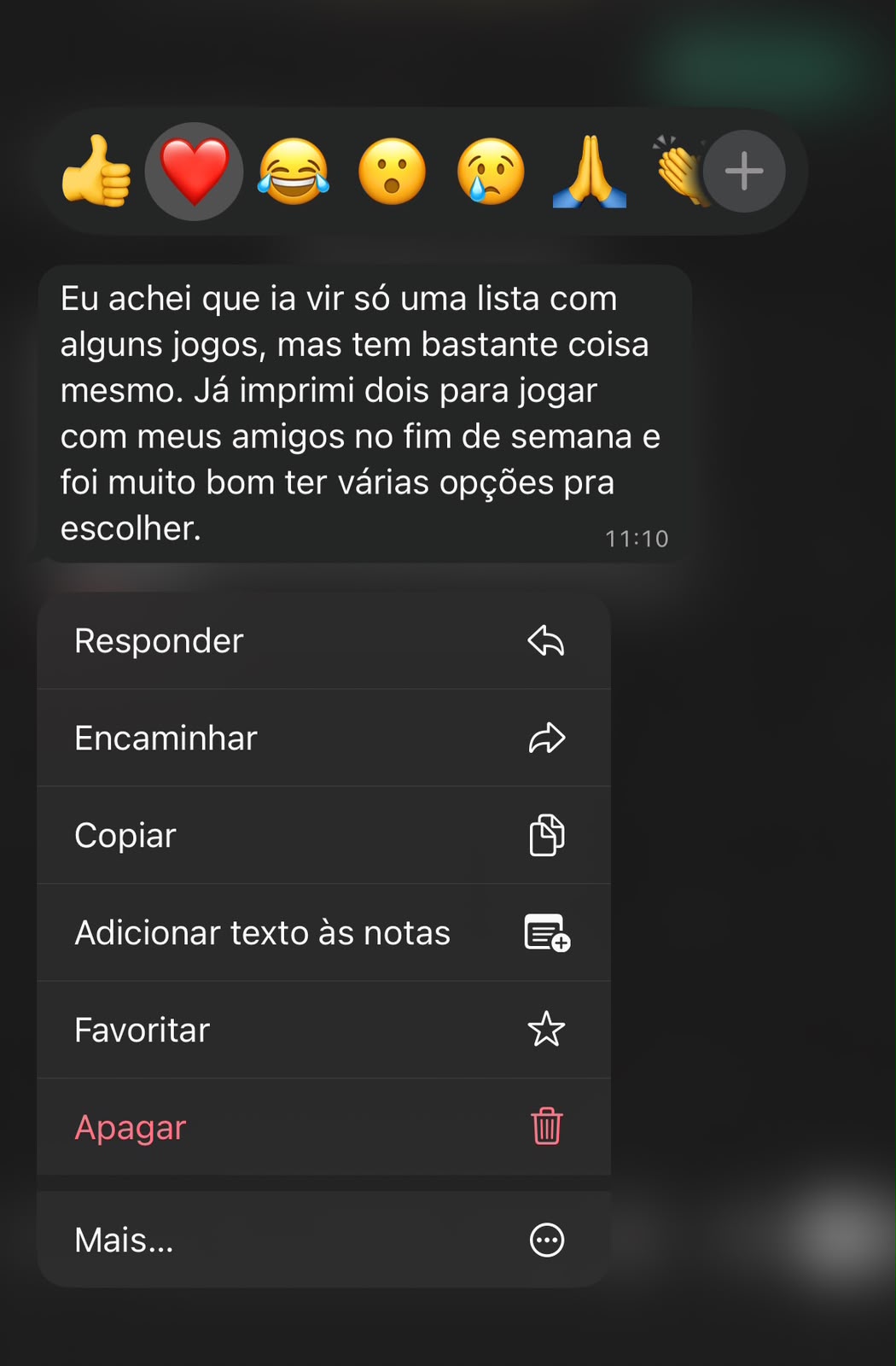 Print de conversa com depoimento de cliente 2