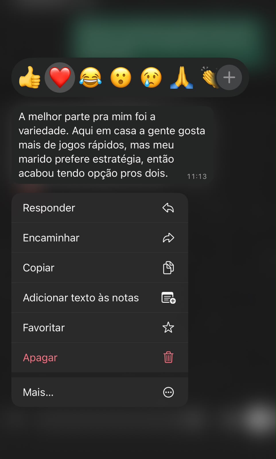Print de conversa com depoimento de cliente 4