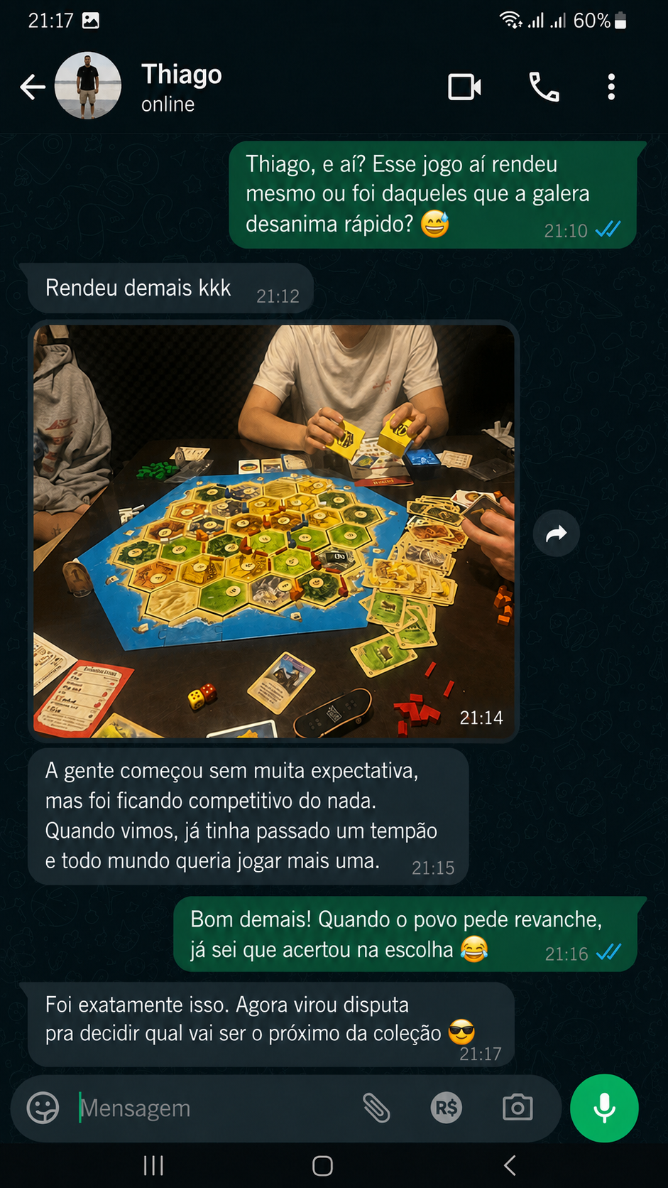 Print de conversa com depoimento de cliente 3